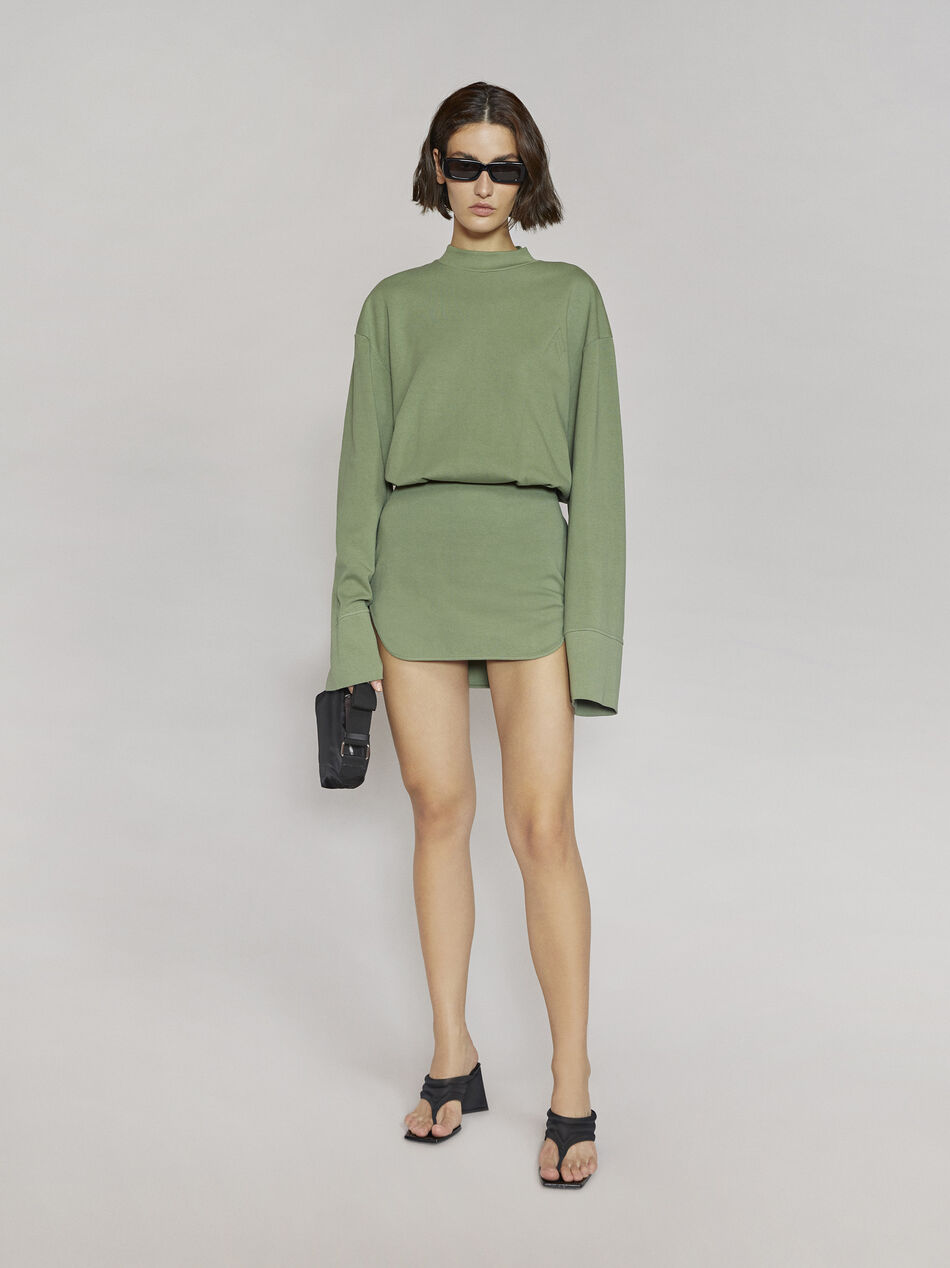 THE ATTICO "Palmer" olivine mini dress FIELD GREEN 212WCA64C029145