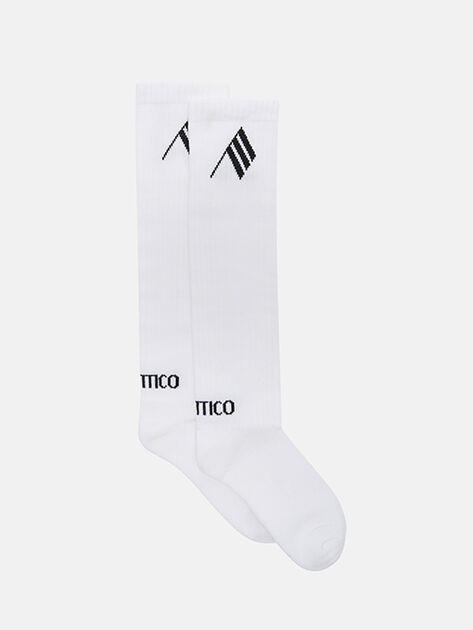 THE ATTICO Milk and black long socks Milk/black 251WCAK00022CCC102AA671