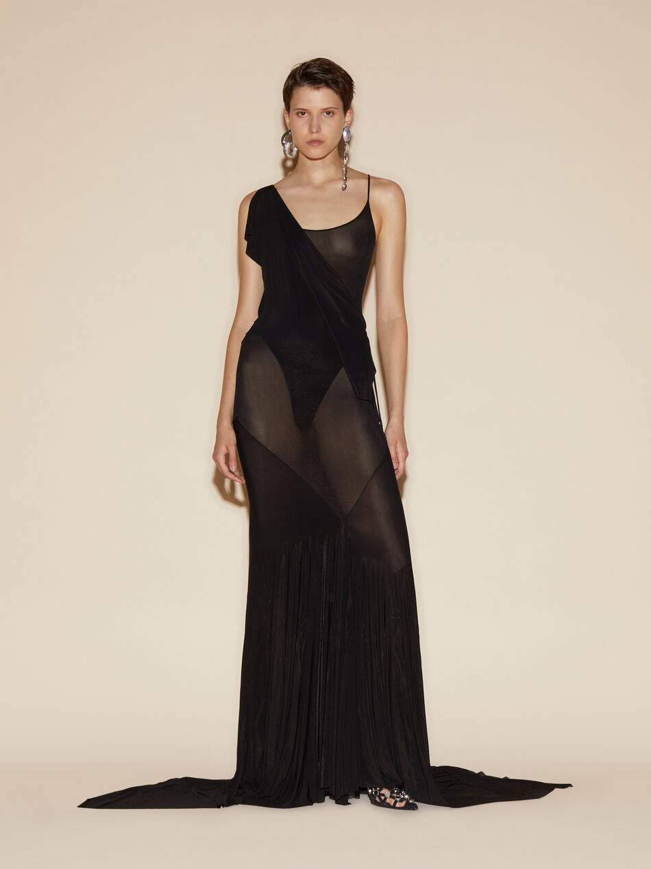 THE ATTICO Black long dress BLACK 246WCW106J042100