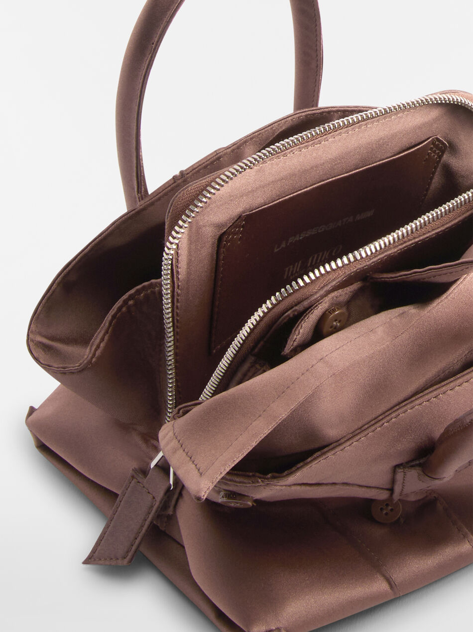 THE ATTICO ''La Passeggiata Mini'' Faded Brown Top Handle FADE BROWN ATTWAH00063EEE106PW126
