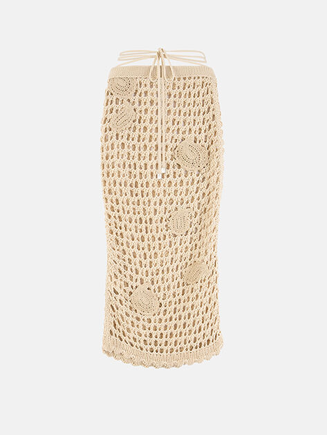 THE ATTICO Natural midi skirt NATURAL 260WCS00297KCC006RA060