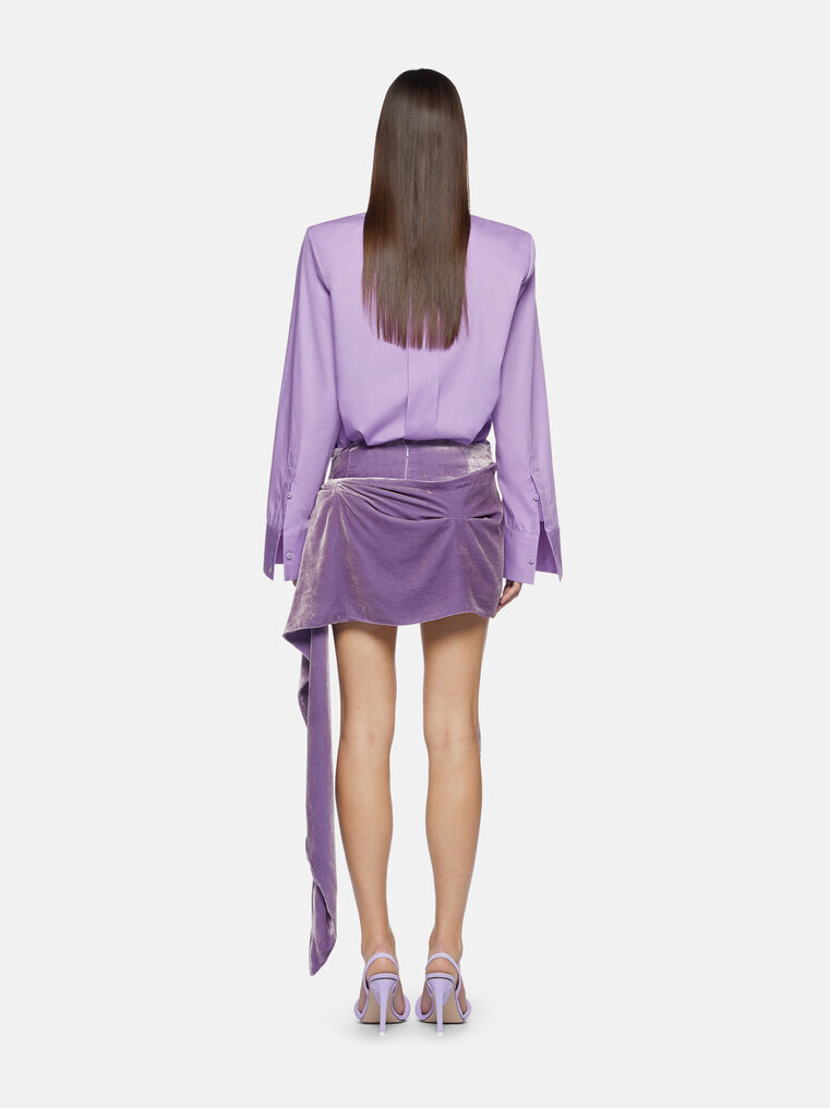 Shop Attico ''margot'' Lavender Mini Dress In Lavander