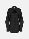 THE ATTICO Black mini shirt dress BLACK 237WCA219C070100