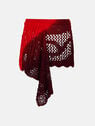 THE ATTICO Red, fuchsia and wine mini skirt Red/fuchsia/wine 243WCS196KC068657