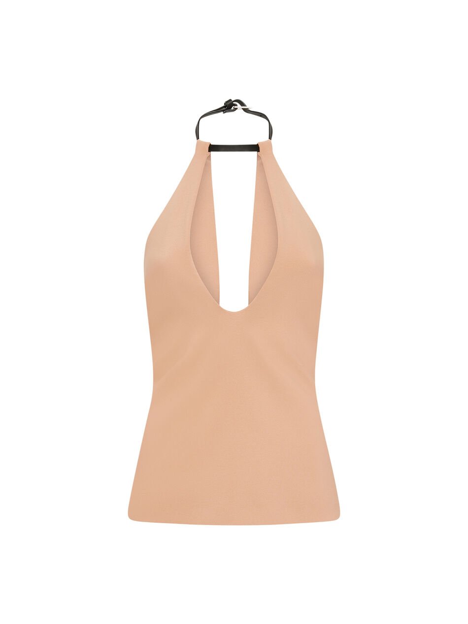 THE ATTICO Pink sand top NUDE 248WCT279E100004