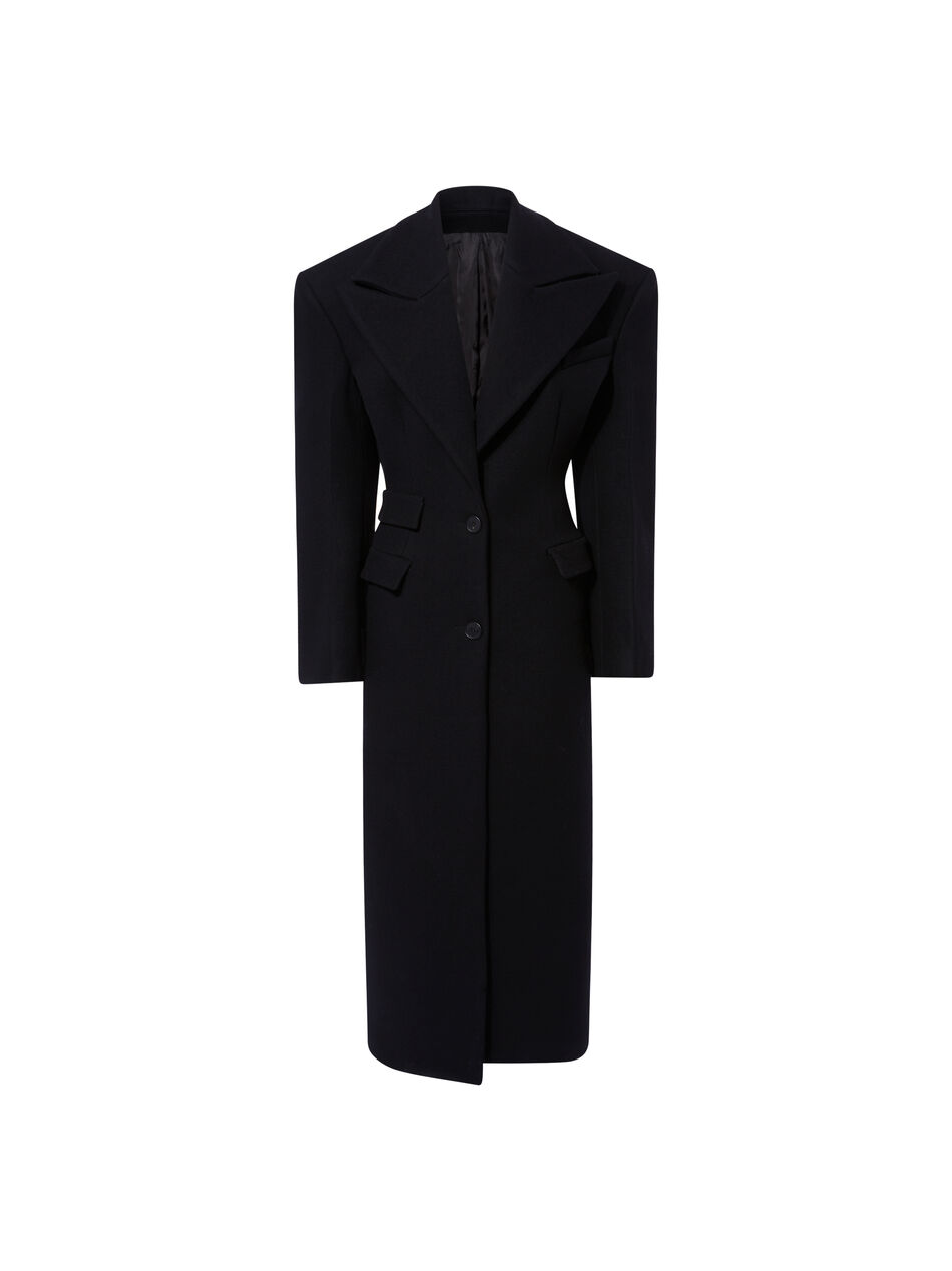 THE ATTICO Black long coat BLACK 246WCC57W051100