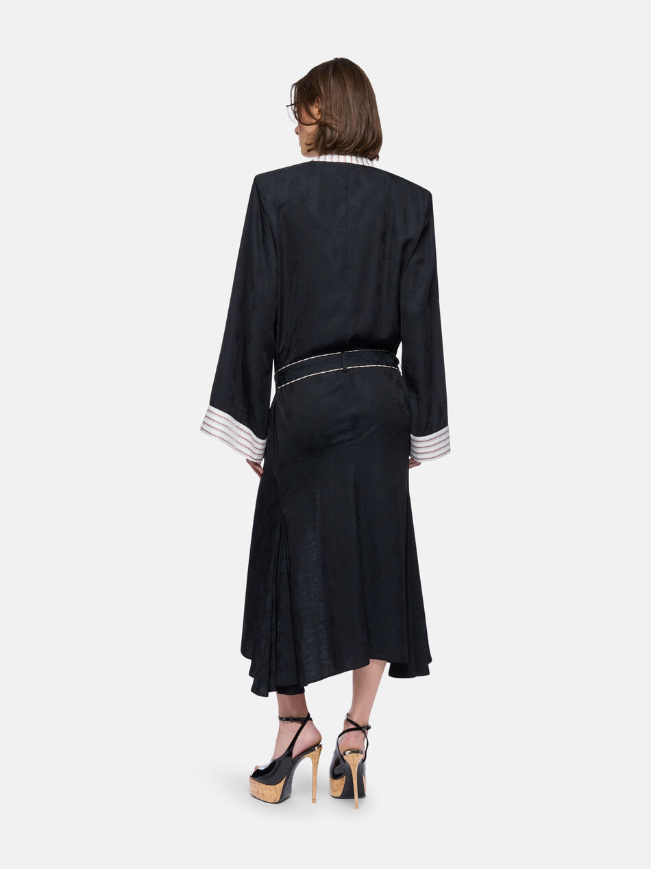 THE ATTICO Black and white long coat MULTICOLOR 260WCC00095MIX076AA021