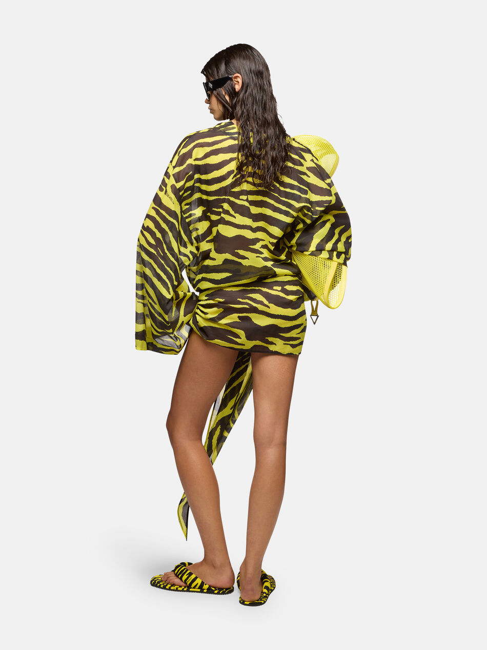 THE ATTICO Black and yellow mini dress BLACK/YELLOW 260WCA00404CCC134PR166