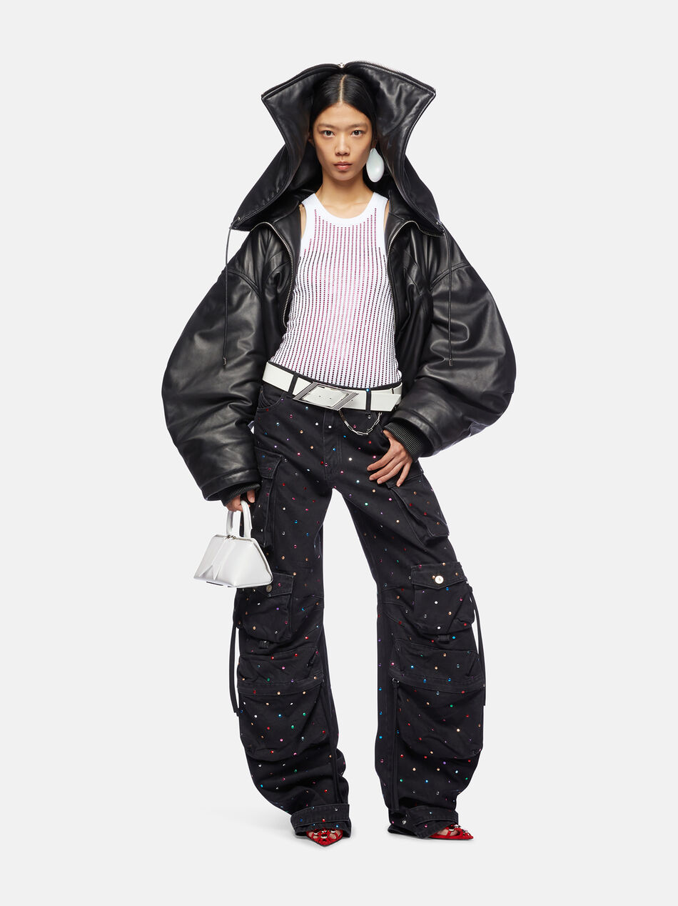 THE ATTICO ''Fern'' black denim long pants BLACK 247WCP84D075S100