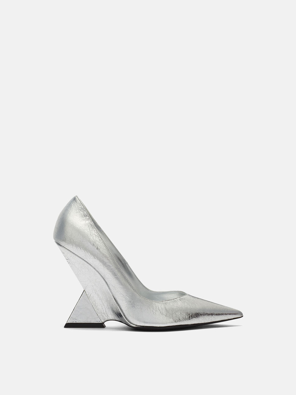 THE ATTICO ''Cheope'' silver pump SILVER 236WS509L070002