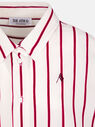 THE ATTICO "Diana" white with red stripes shirt  232WCH04V055421