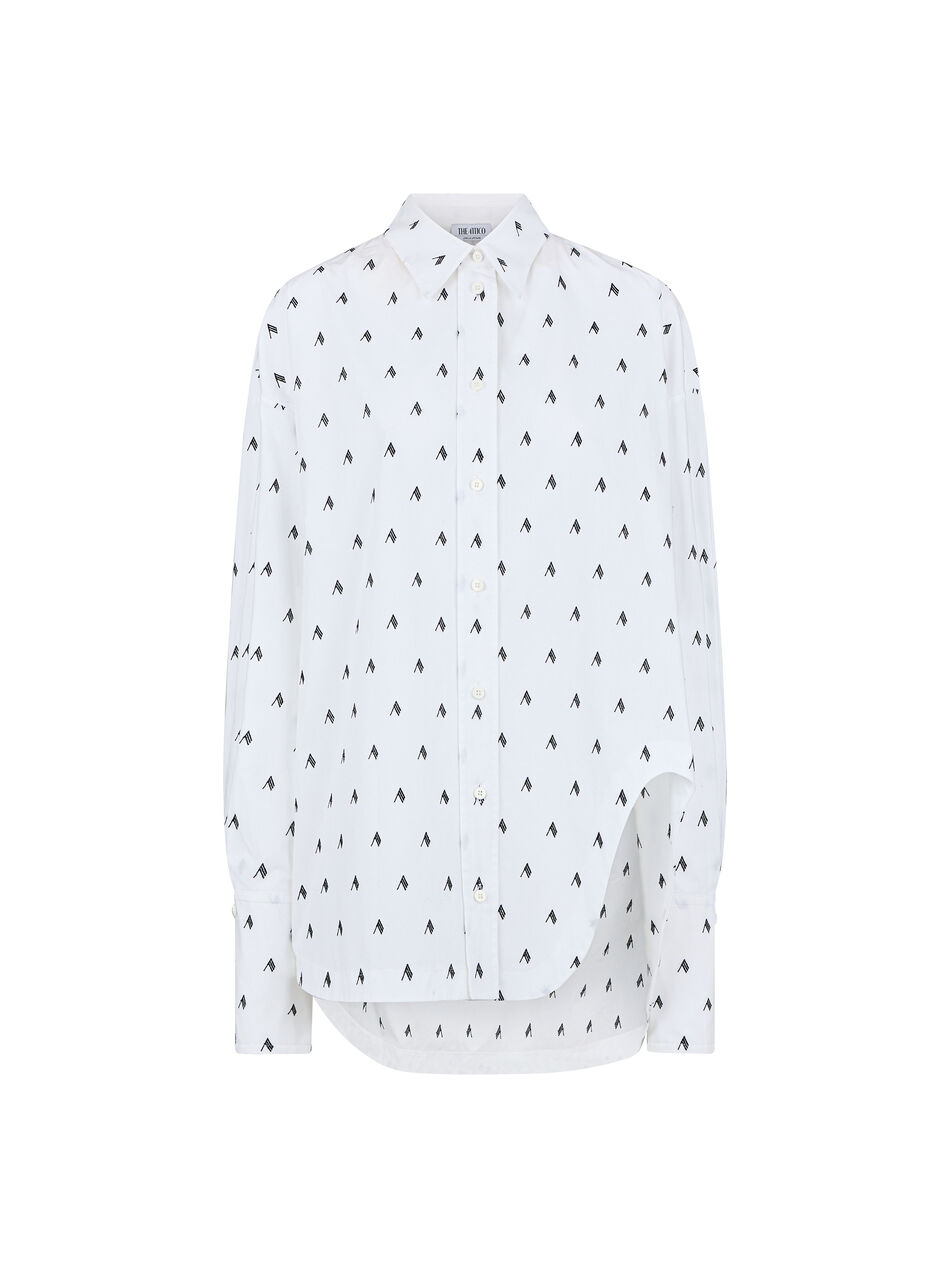 THE ATTICO ''Diana'' black and white shirt WHITE/BLACK 231WCH04C052R020