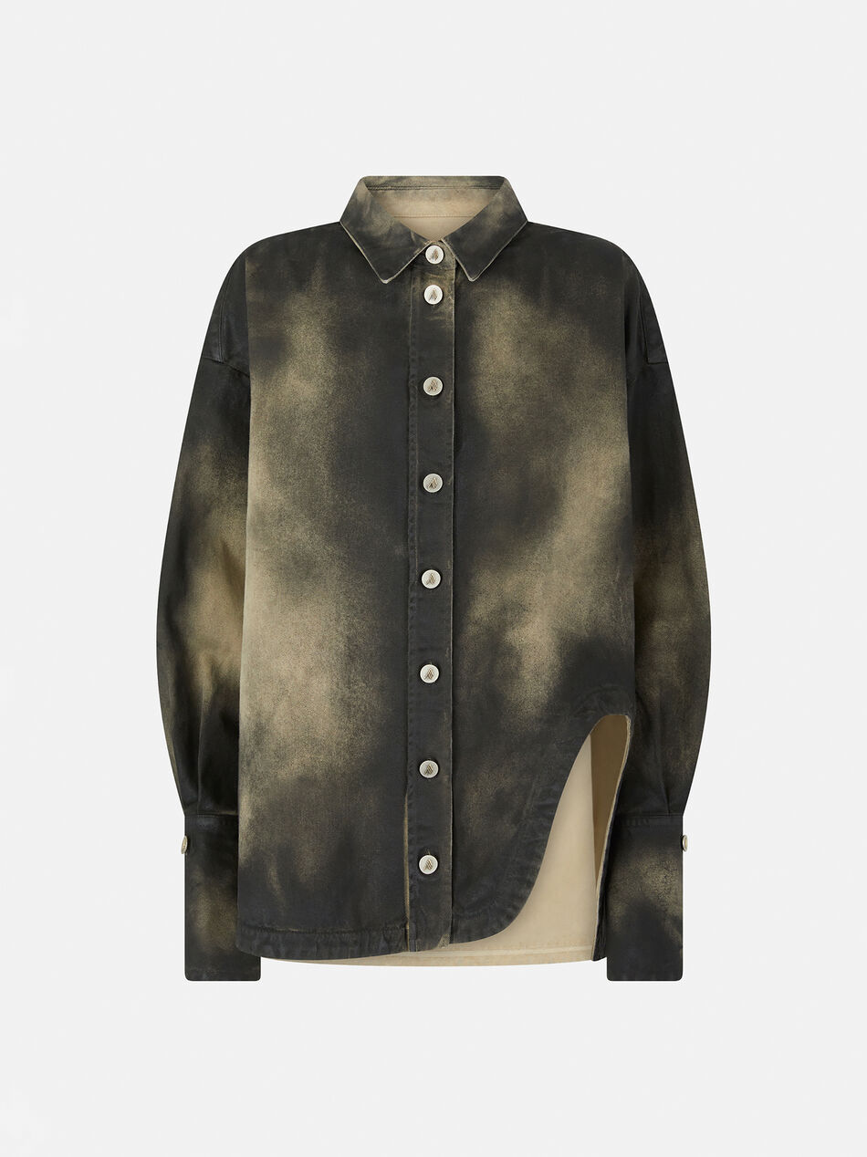 THE ATTICO "Diana" lark and pirate black shirt jacket Lark/pirate black SPEWCB68C109832