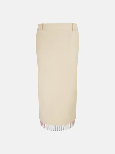 THE ATTICO Beige midi skirt BEIGE 260WCS00298CCP111AA198