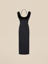THE ATTICO Black midi dress BLACK 246WCM142E100F100