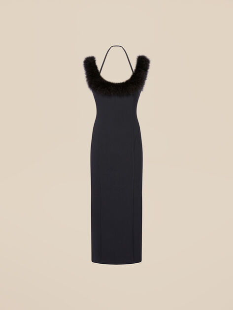 THE ATTICO Black midi dress BLACK 246WCM142E100F100