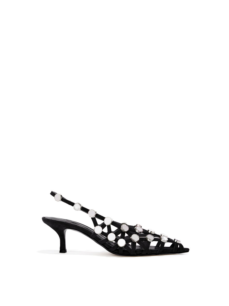 THE ATTICO ''Grid'' black slingback BLACK 250WSH00844LBT007SA100