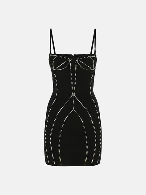 THE ATTICO Black mini dress BLACK 250WCA00401PLL002TA100