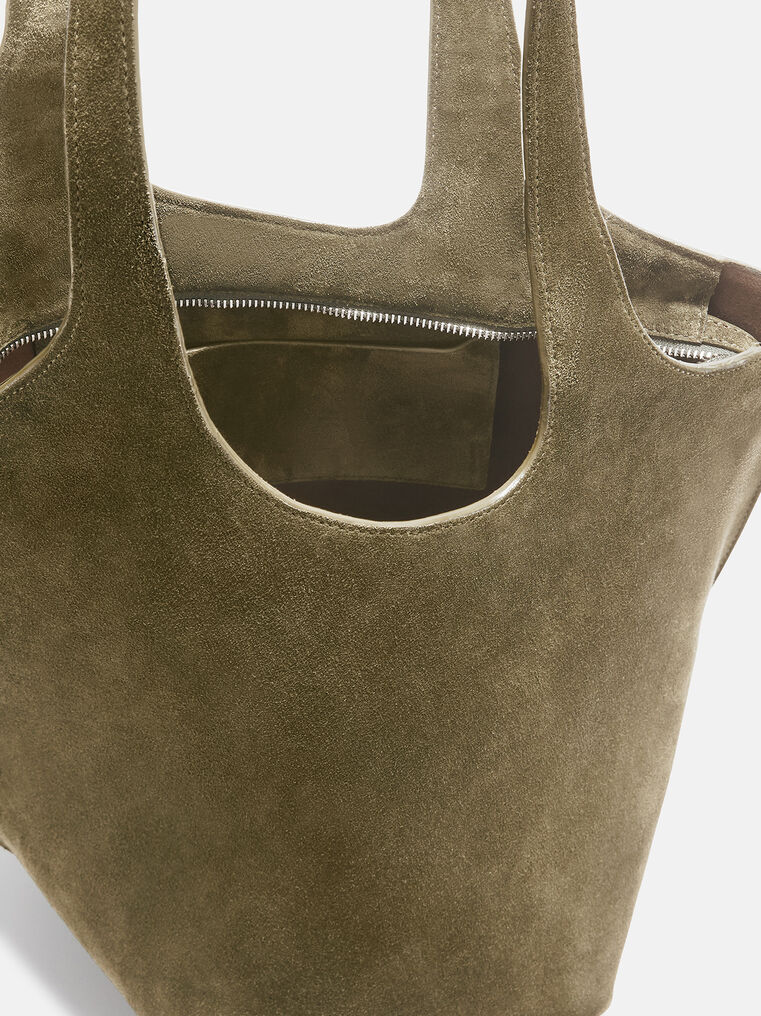 Attico Shoulder Bag ''la Scoop'' Military Green In Green