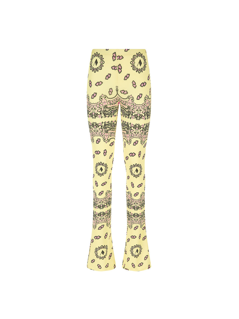 THE ATTICO Yellow, black and fuchsia bandana long pants BANANA/BLACK/FUCHSIA 238WCP21E084P523