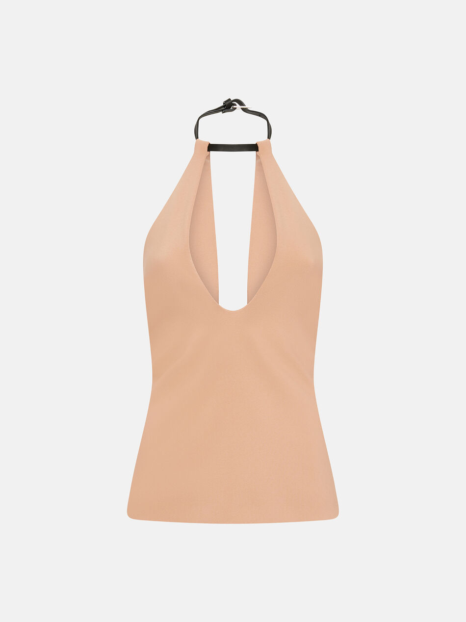 THE ATTICO Pink sand top NUDE 248WCT279E100004