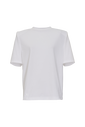 The Attico "Bella" white t-shirt with shoulder pads
