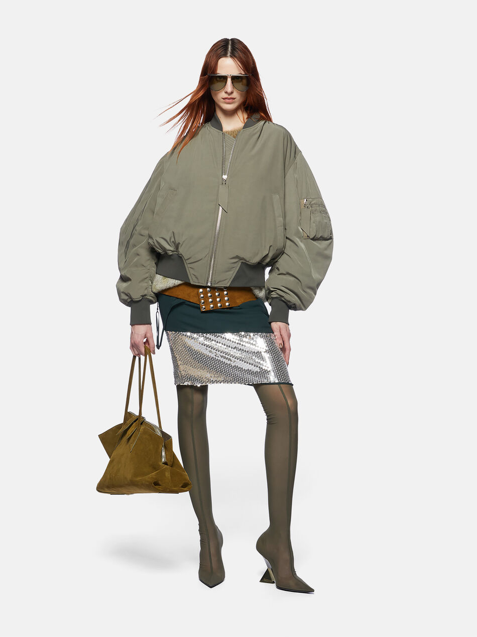 THE ATTICO "Anja'' military green bomber Military green 250WCB00070PLL001AA828