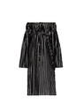 The Attico Dress Black And Silver Stripes  201WCX03A005065