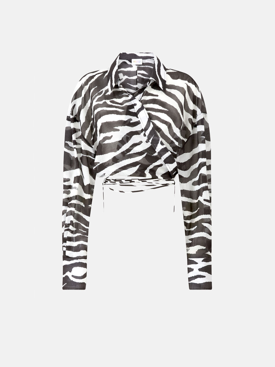 THE ATTICO White and black blouse WHITE/BLACK 260WCE00003CCC134PR020