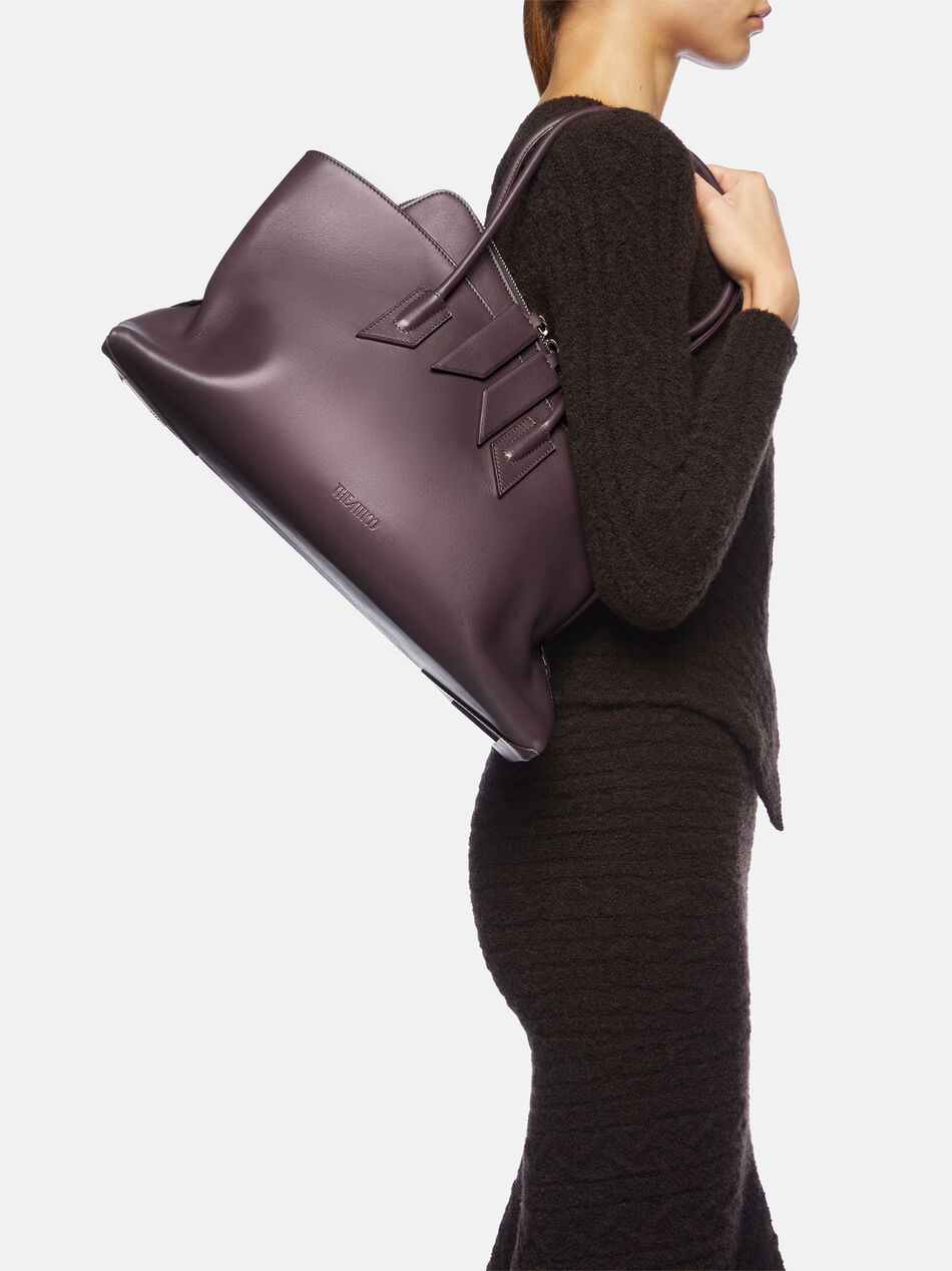 THE ATTICO ''La Passeggiata Medium" plum top handle Plum 250WAH00054LBT019AA851