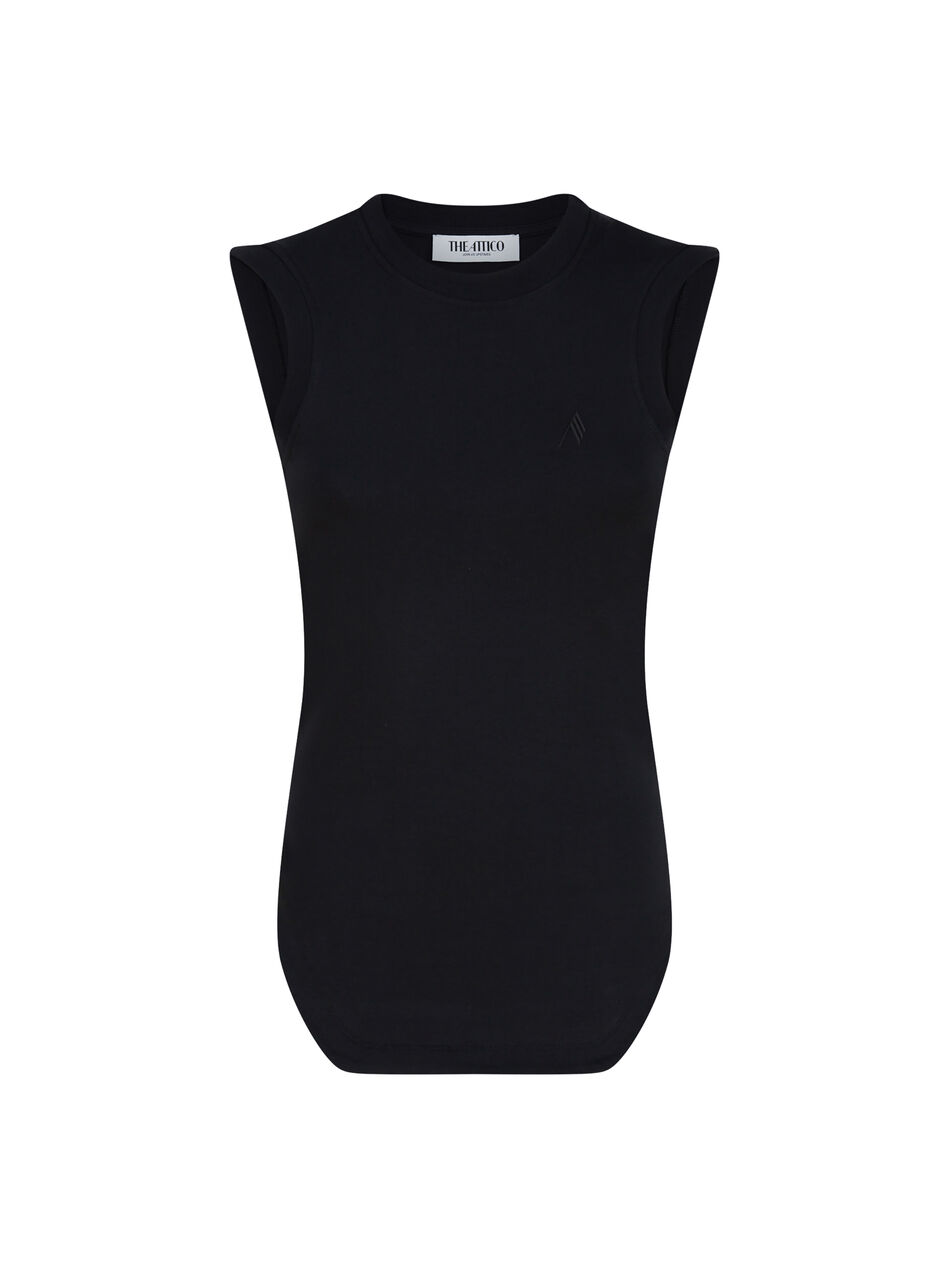 THE ATTICO "Reese'' black tank top BLACK 250WCN00003JJJ025AA100