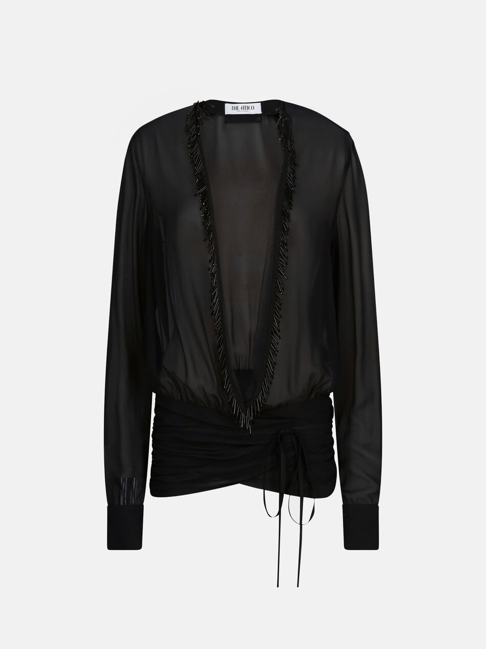 THE ATTICO Black blouse Black 251WCE00003PAA085RA100