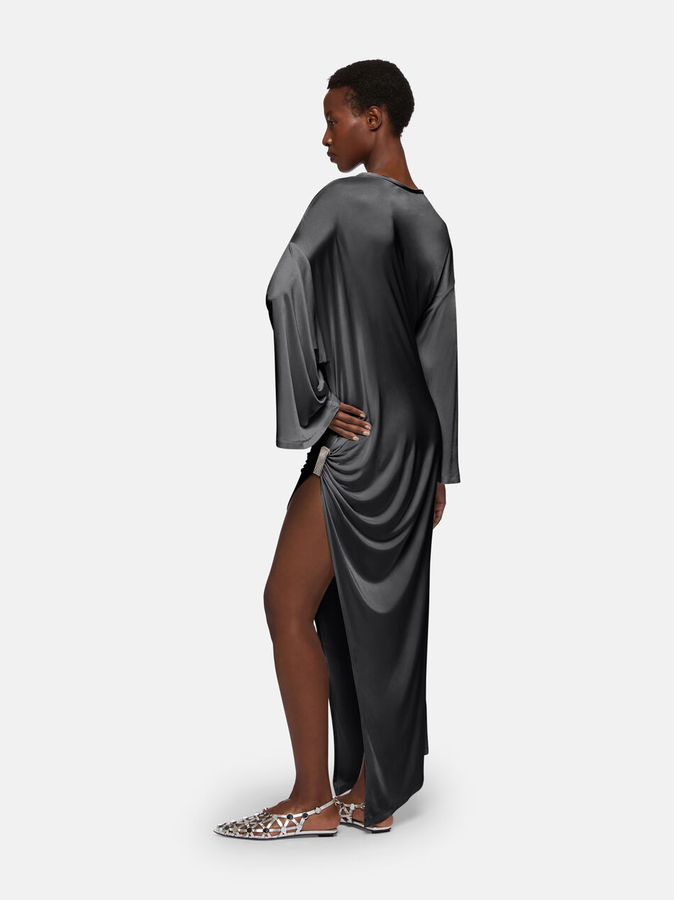 THE ATTICO Dark grey midi dress DARK GREY 251WCW00244VVV107AA233