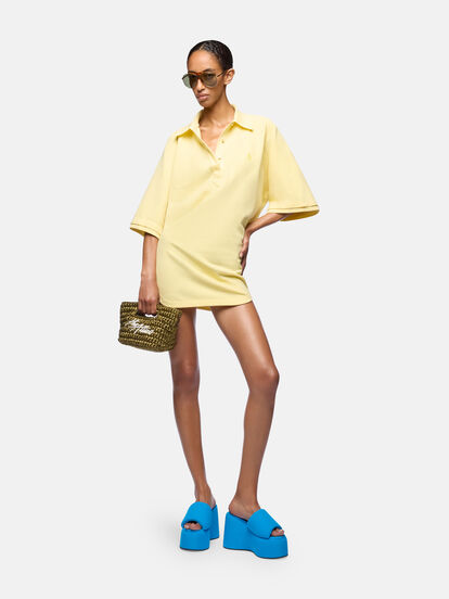 THE ATTICO Dresses gend - PALE YELLOW mini dress PALE YELLOW Main material: 100% cotton, second material: 100% cotton, third material: 100% cotton,