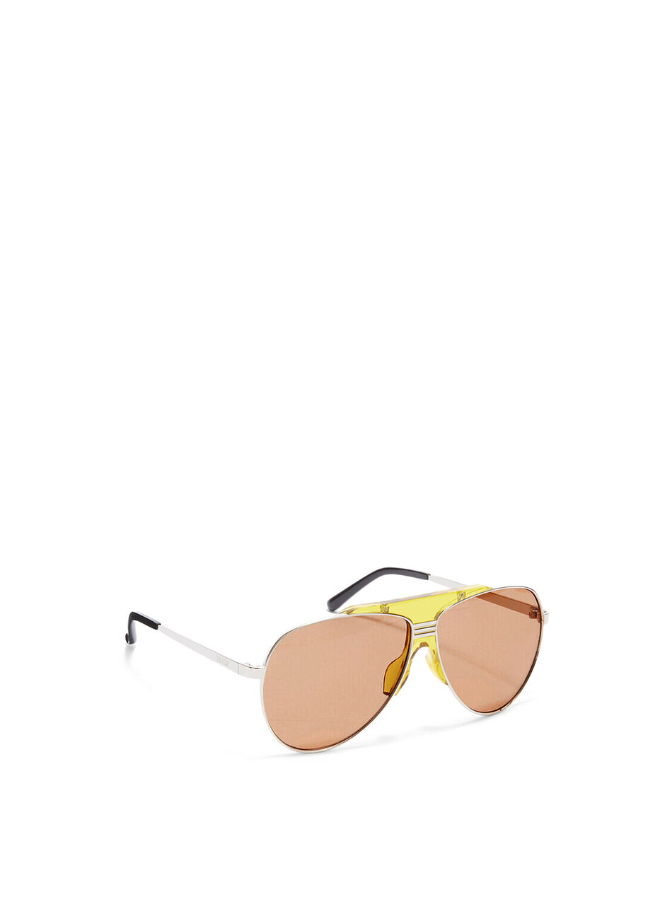 THE ATTICO Fume, silver and brown sunglasses Fume/silver/brown 251WAS00036MET008AA683