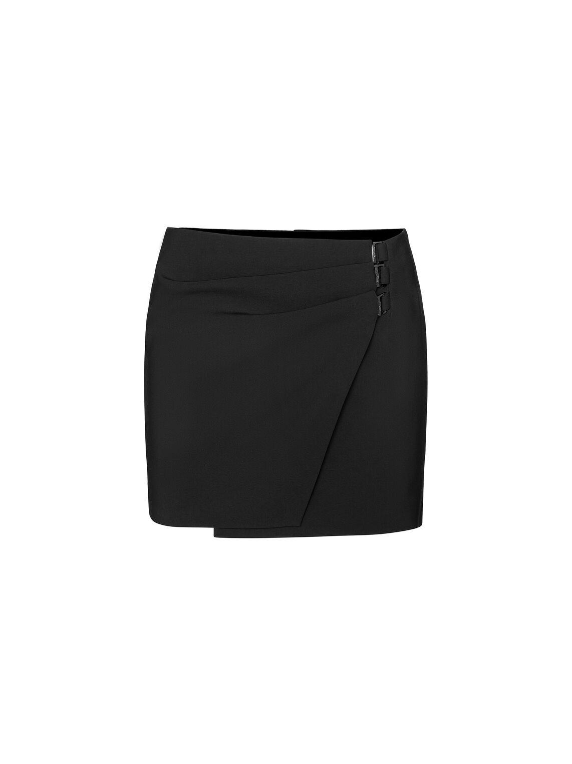 THE ATTICO Draped black mini skirt 4