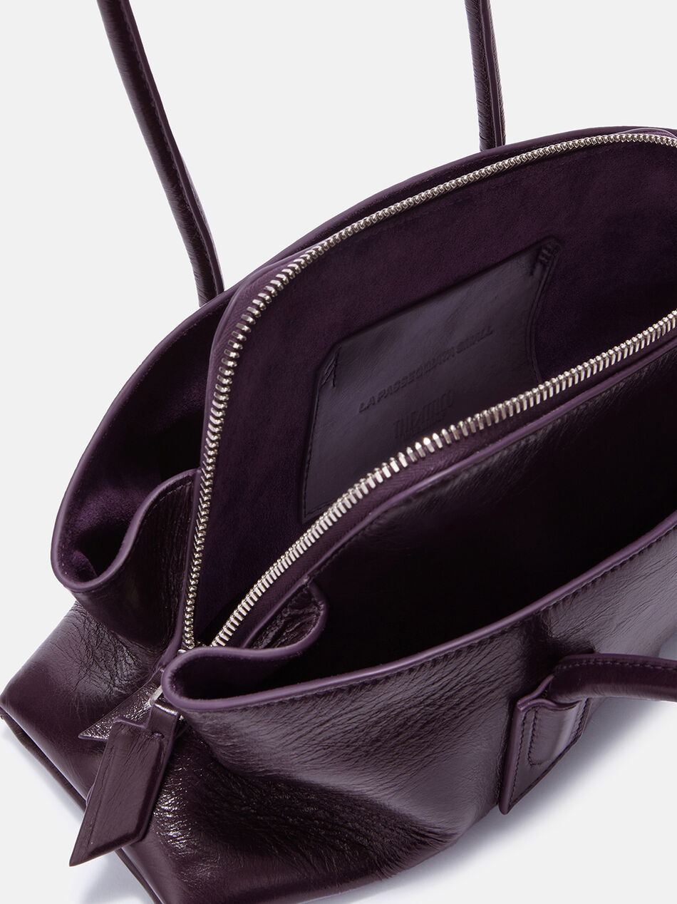 THE ATTICO ''La Passeggiata Small'' dark violet top handle DARK VIOLET 250WAH00058LBT110AA769