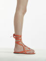 THE ATTICO ''Beth'' orange flat sandal