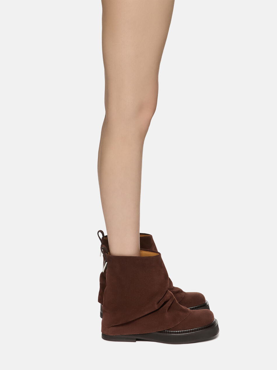 THE ATTICO ''Mini Robin'' brown combat boot BROWN 251WSH00832LBT040AA064