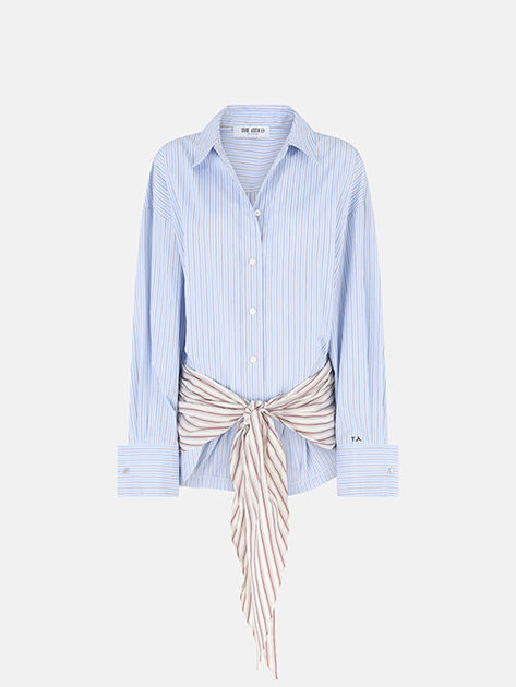 THE ATTICO Blue mini shirt dress MULTICOLOR 260WCA00506MIX100AA021