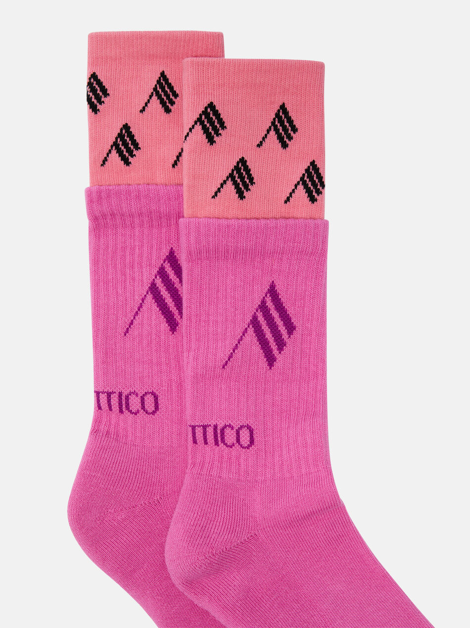 THE ATTICO Pink double socks PINK 260WAK00024CCC132AA026
