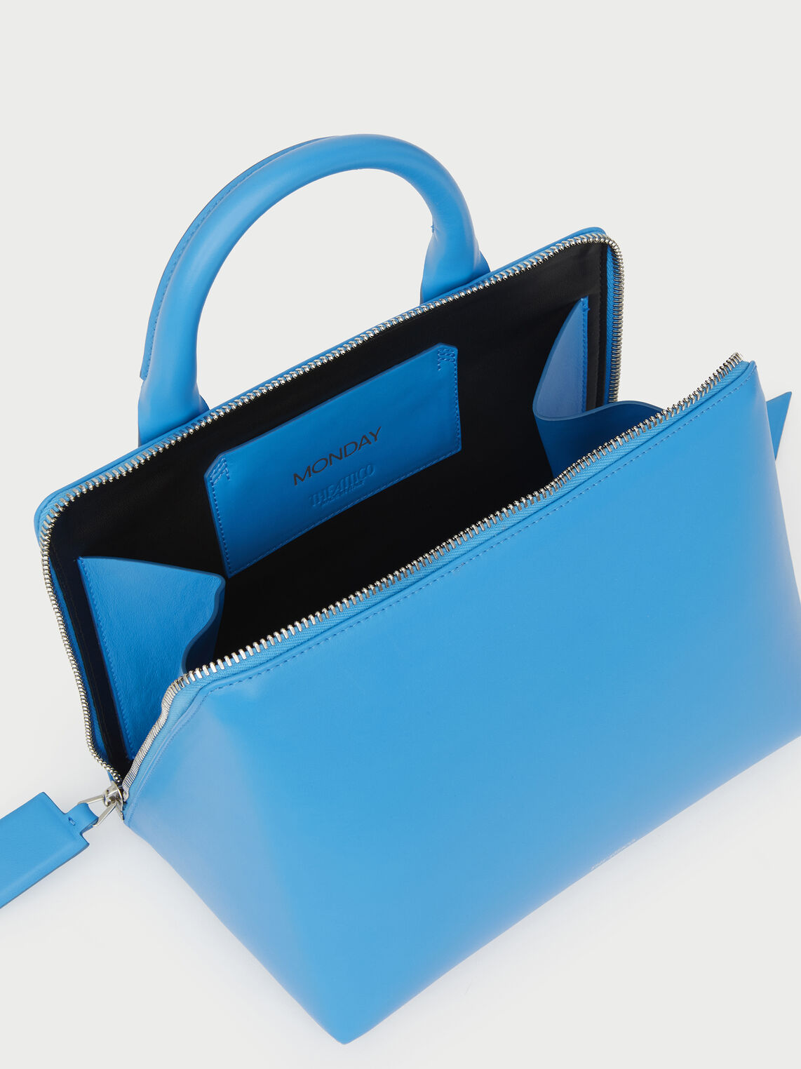 THE ATTICO ''Monday'' turquoise large daytime bag 5