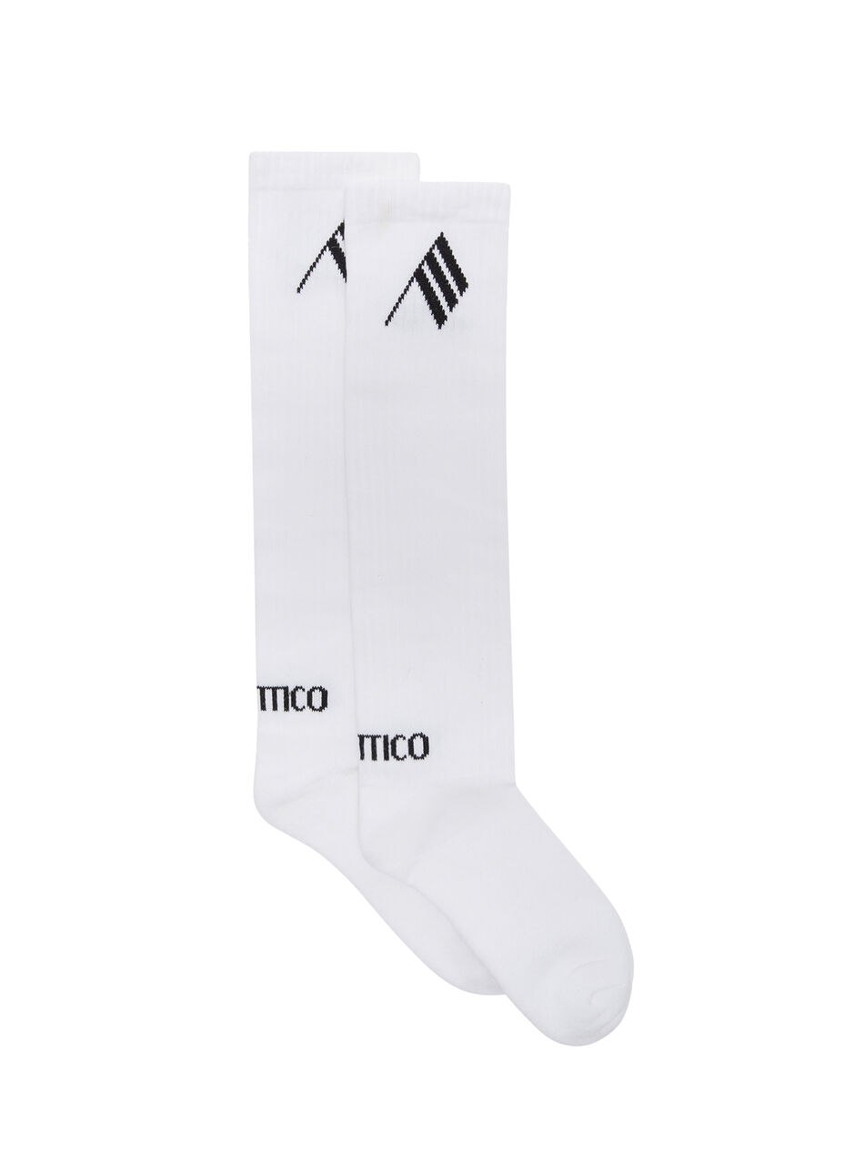 THE ATTICO Milk and black long socks Milk/black 251WCAK00022CCC102AA671