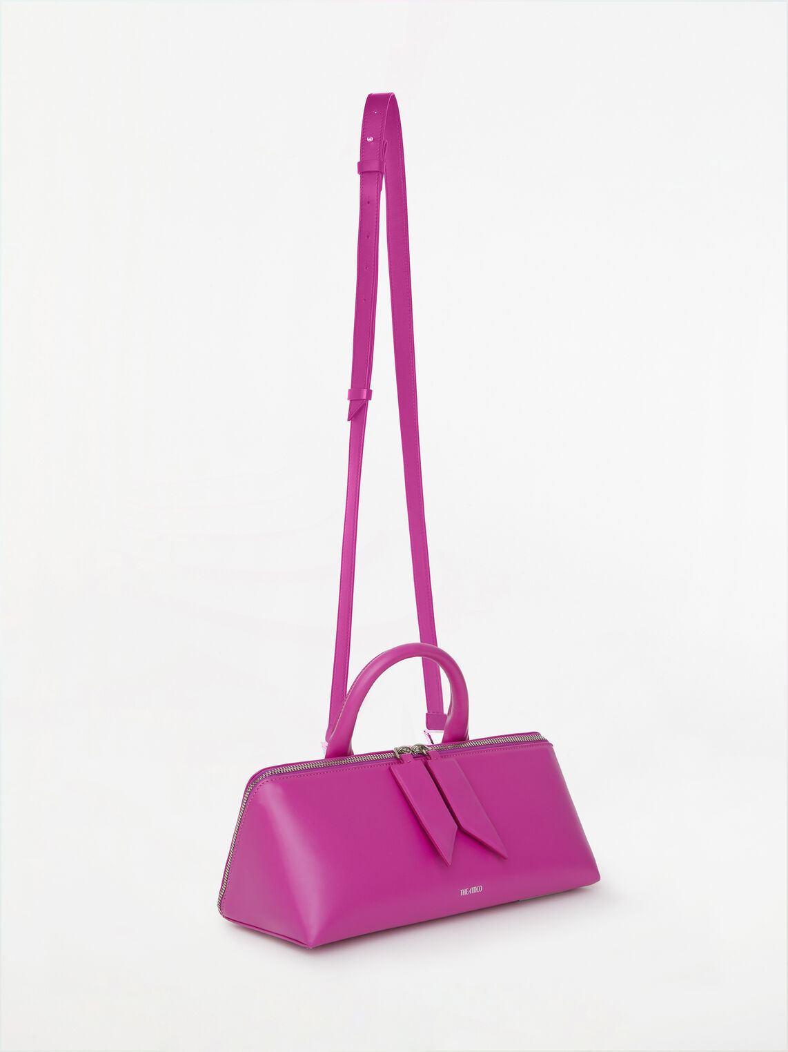 THE ATTICO ''Sunday'' hot pink elongated everyday bag 2