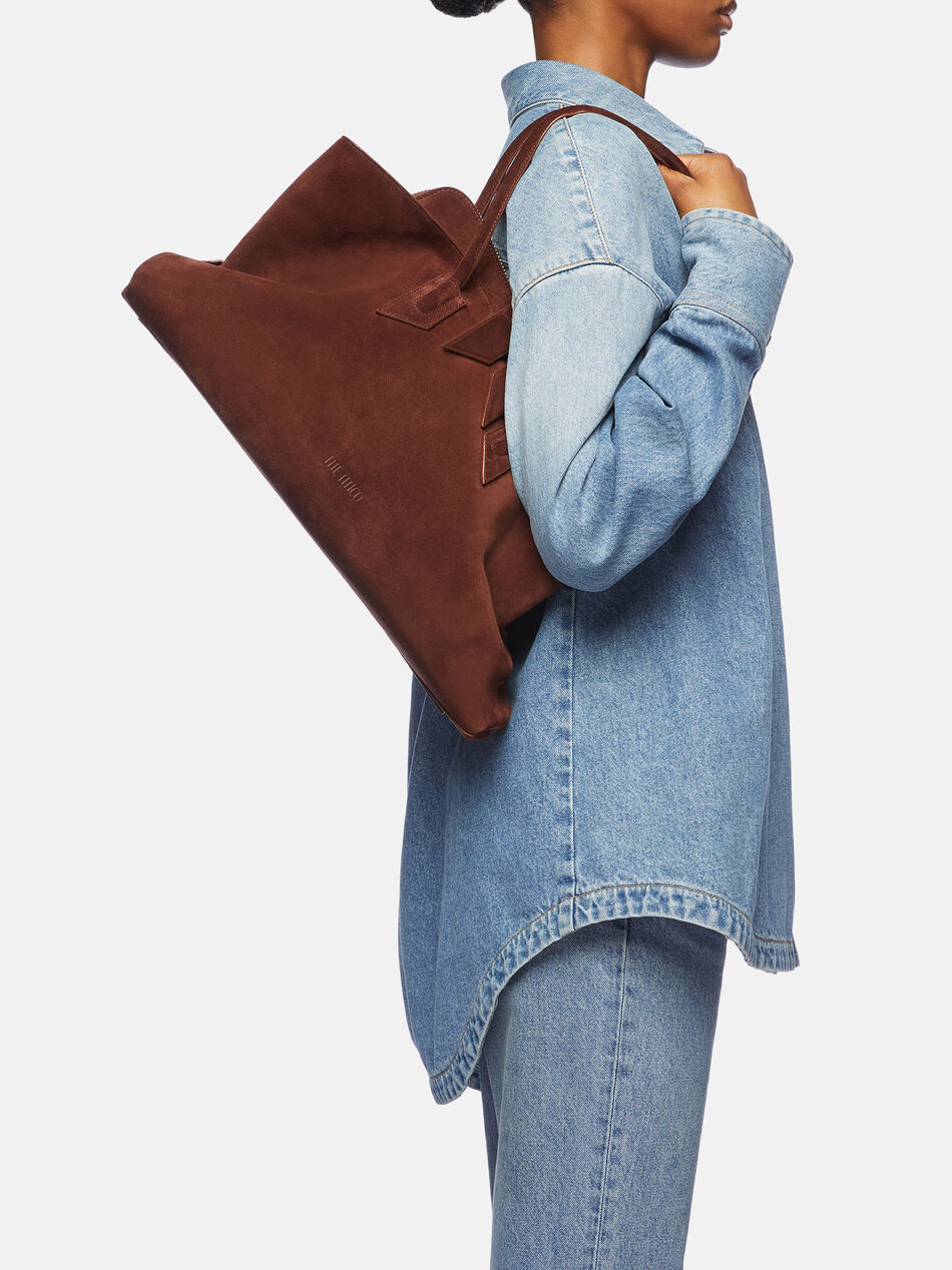 THE ATTICO ''La Passeggiata Medium'' light chocolate top handle Light chocolate 250WAH00054LBT007AA850