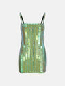 THE ATTICO ''Rue'' iridescent green mini dress Iridescent green 236WCA196H111527