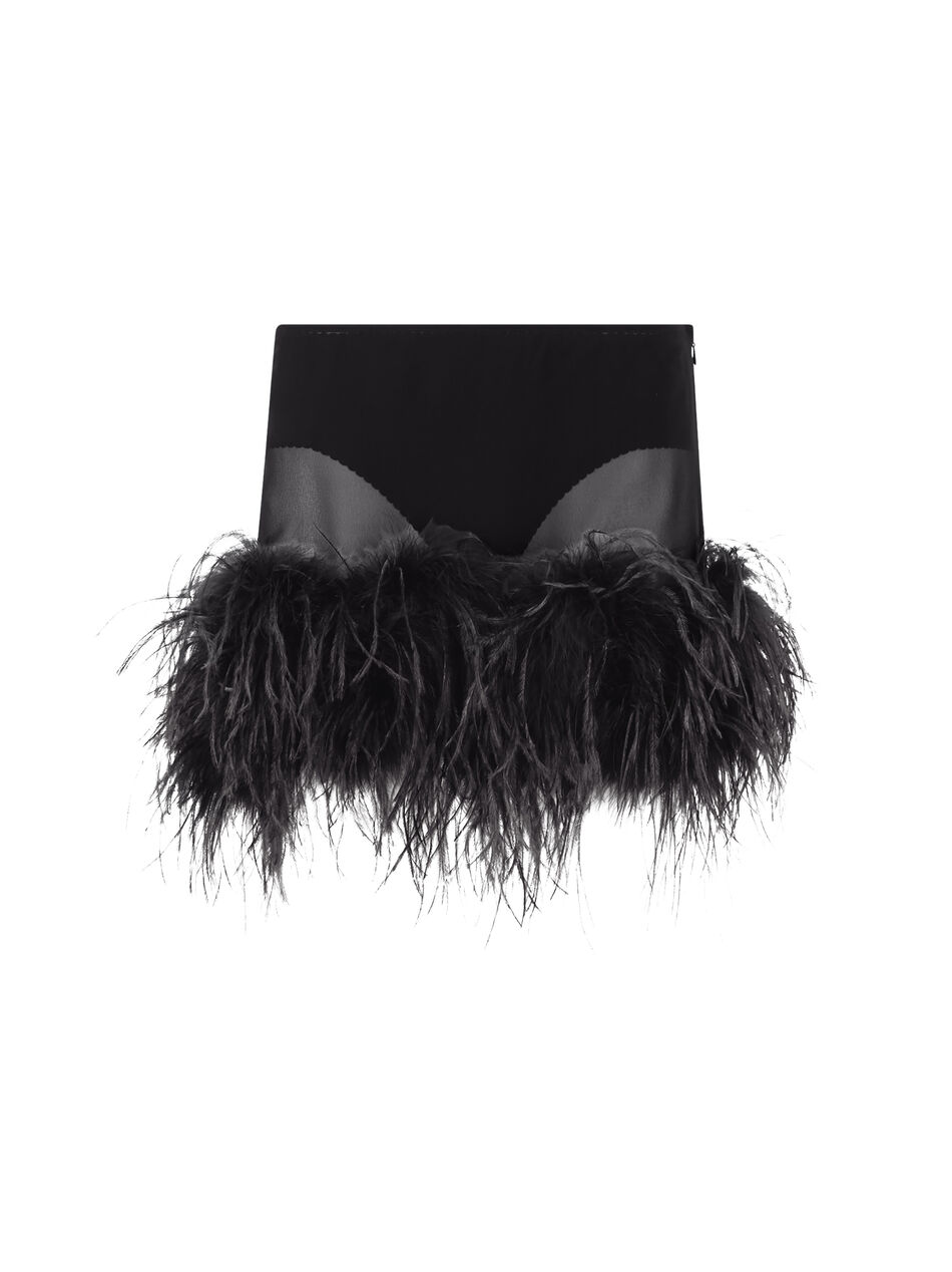 THE ATTICO Black mini skirt Black 260WCR00153PAA085MB100