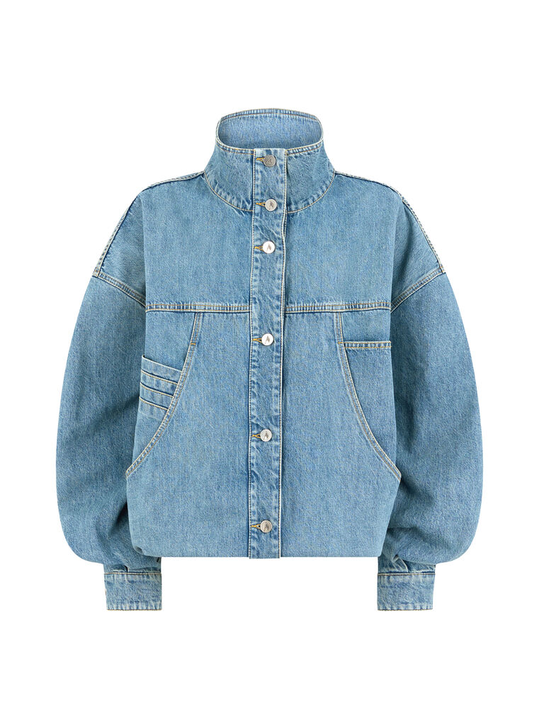 Attico Bomber Sky Blue In Blue