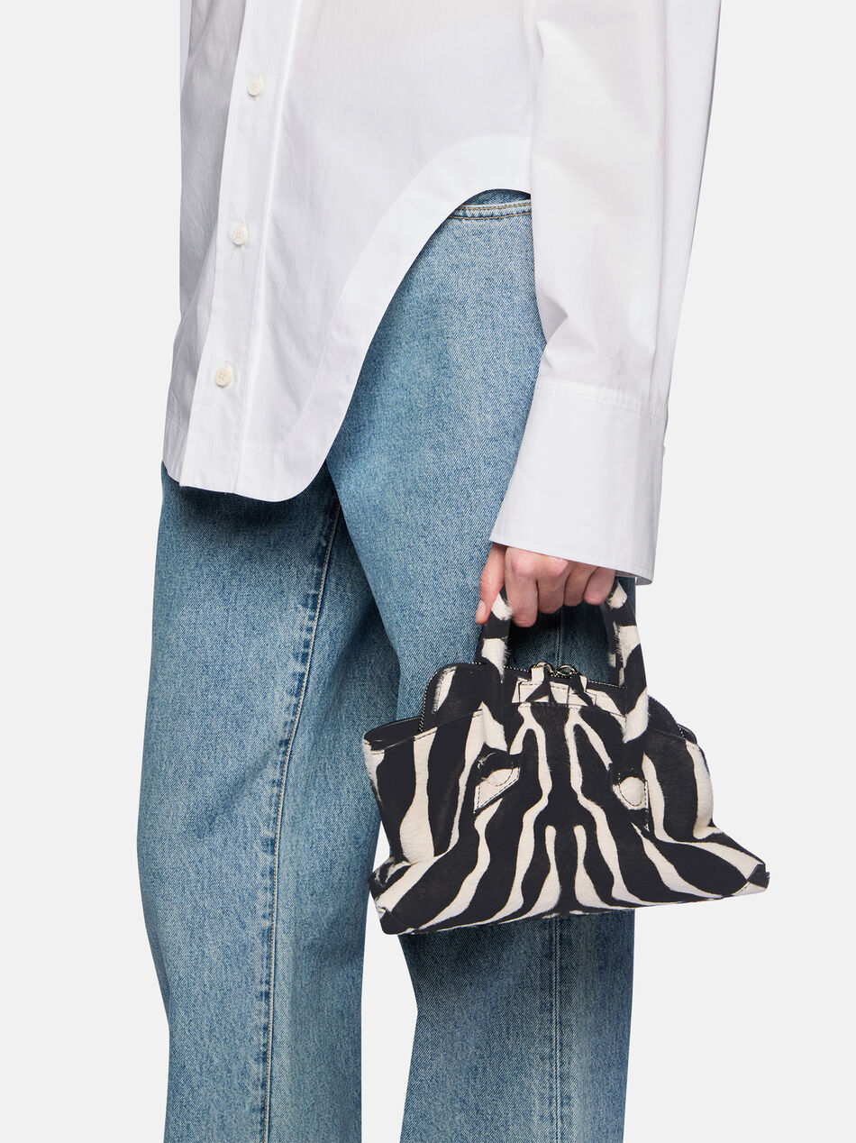 THE ATTICO ''La Passeggiata Mini'' white and black top handle WHITE/BLACK 260WAH00063LBT156PR020