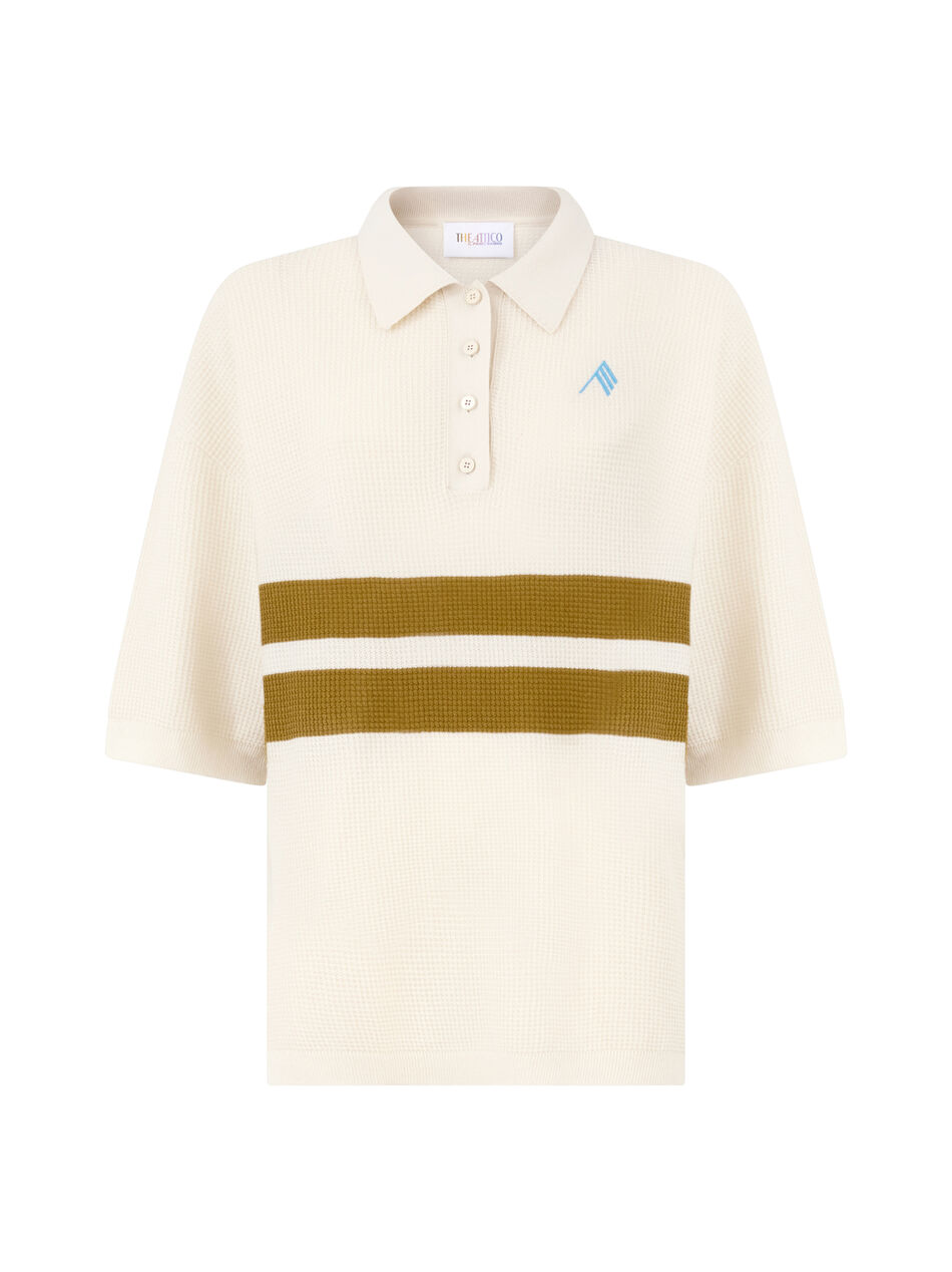 THE ATTICO Light yellow and dark brown t-shirt LIGHT YELLOW/ DARK BROWN 260WCI00032KCC007AA552